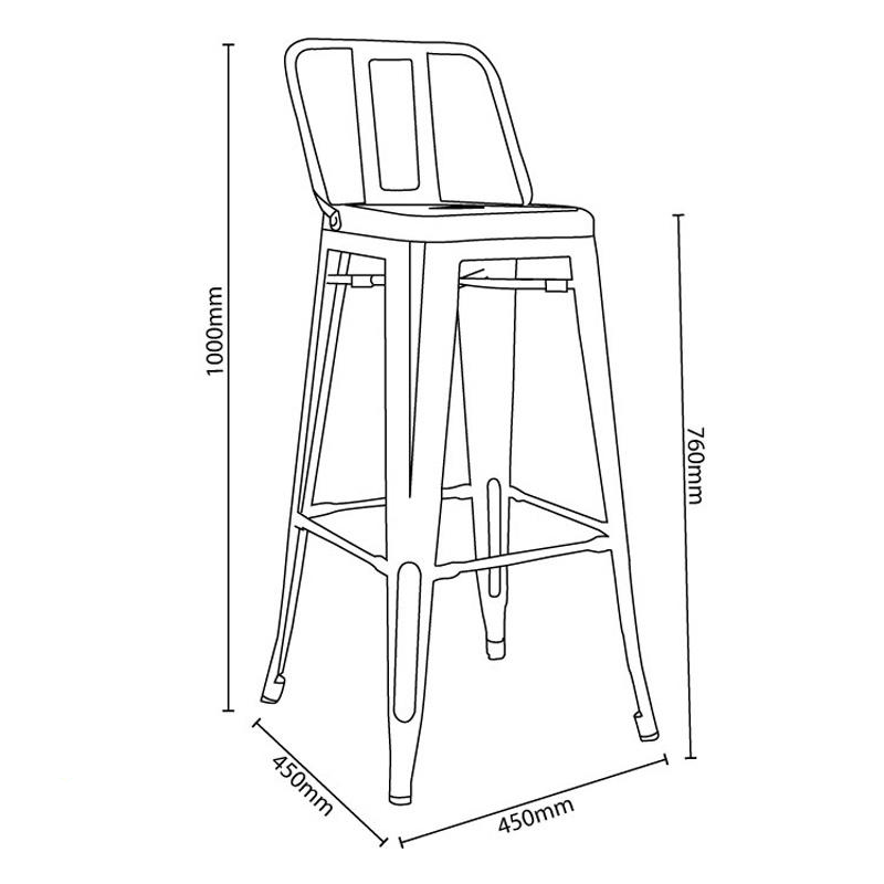 Kích thước tiêu chuẩn của ghế Tolix TL-06